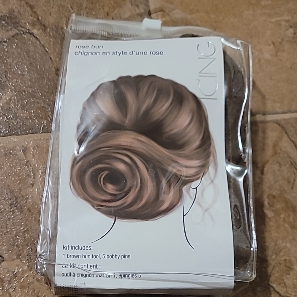 Icing Rose Bun Hair Kit - Brown